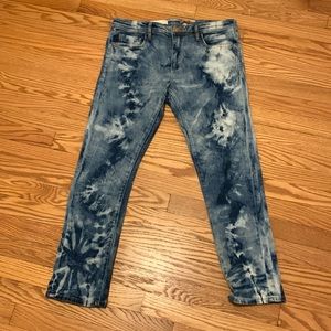 Pilcro Anthropologie tie dye jeans